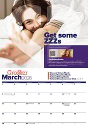 GR291 Grokker Holiday Calendar 2026 March