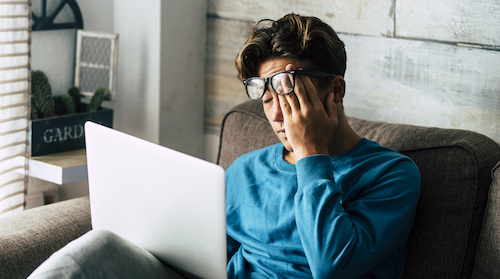 stressed employee in need of mental therapy to cope with work